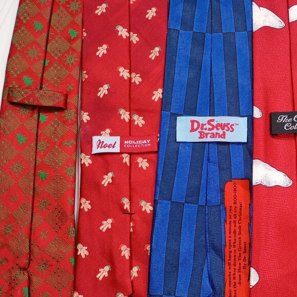 Vintage Christmas Neckties LOT OF 18 Hallmark Santa Claus Grinch Holiday Ties - Picture 2 of 16